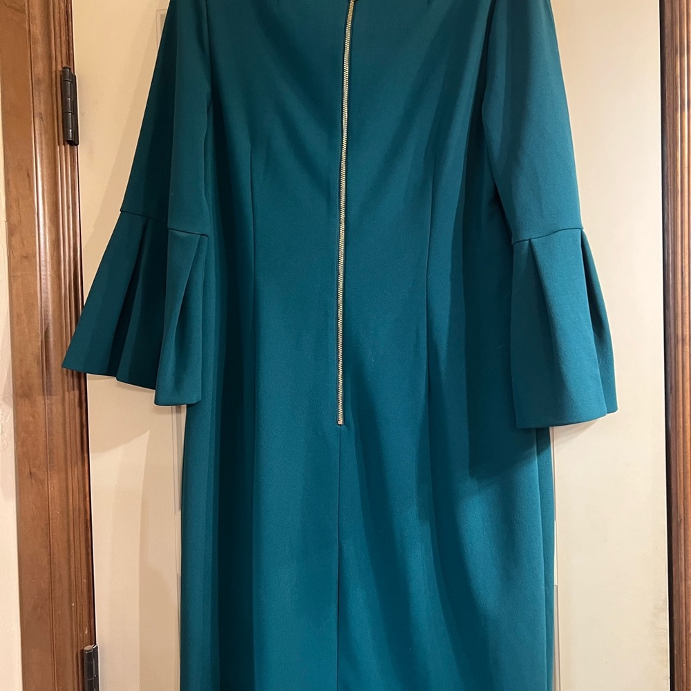 Eliza J Teal Long Sleeve Dress - Picture 3 of 4